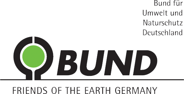 BUND Logo. Zusatz: Bund für Umwelt und Naturschutz Deutschland. Stilisierter Baum